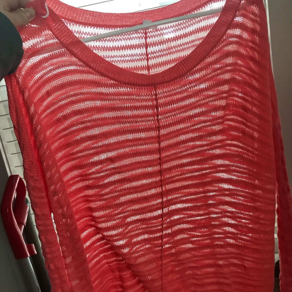 Pink throw-over sweater